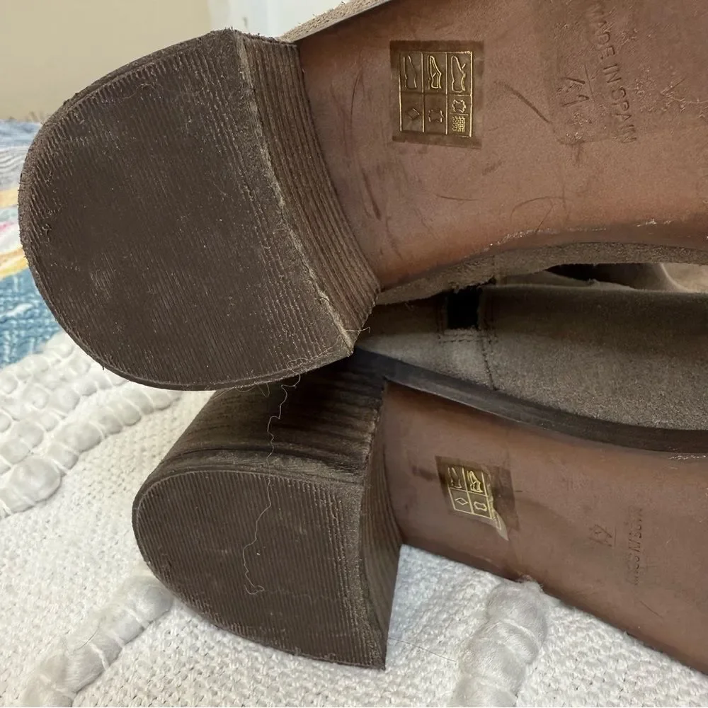 Free People Coast to Coast Over the Knee Boots Taupe Brown Suede Women Size 10